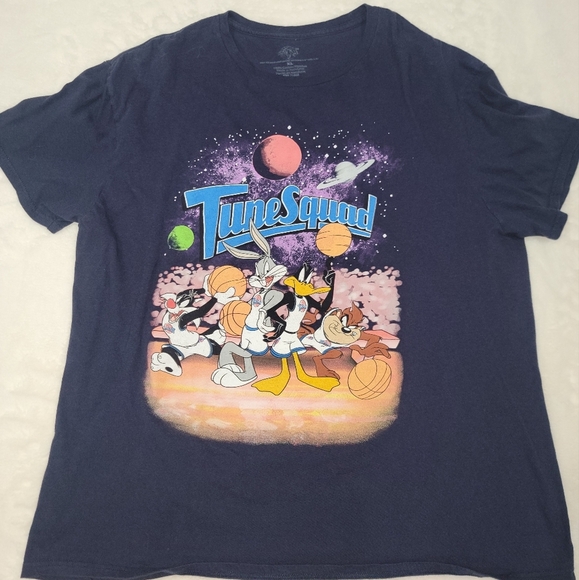 Warner Bros Blue Short Sleeve Tee with Cartoon Graphic - Picture 1 of 5